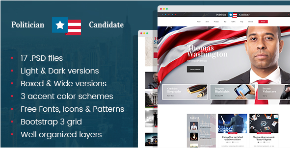 Best Political PSD Website Templates