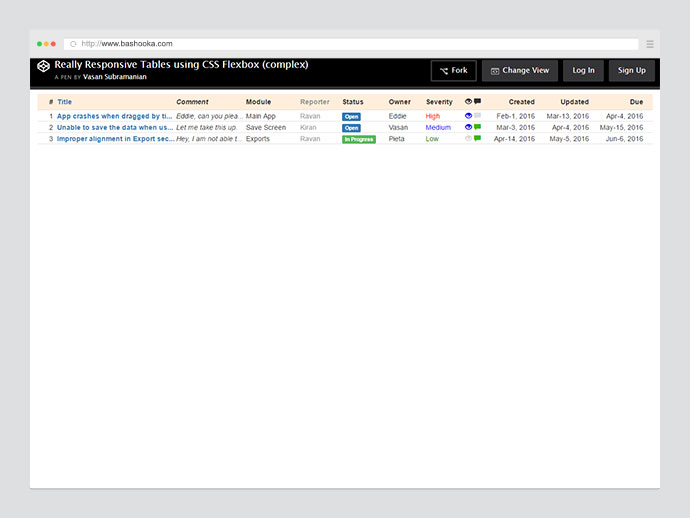 Responsive Tables