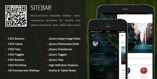 SITEBAR: Top jQuery Mobile Web Templates