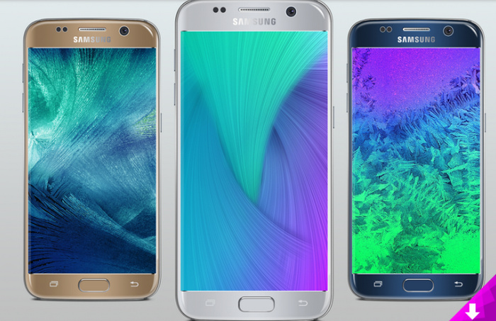 Samsung Galaxy S7 Silver: Free Photoshop Mockup Templates PSD Designs