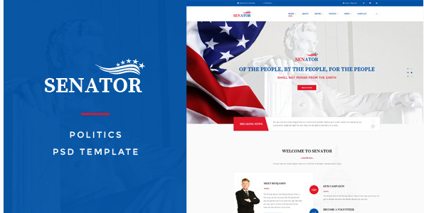 Senator Politics PSD Template