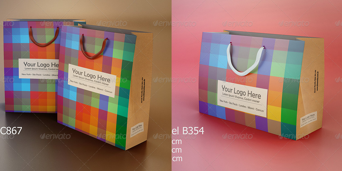 Shopping Bag Mockups 4 Styles