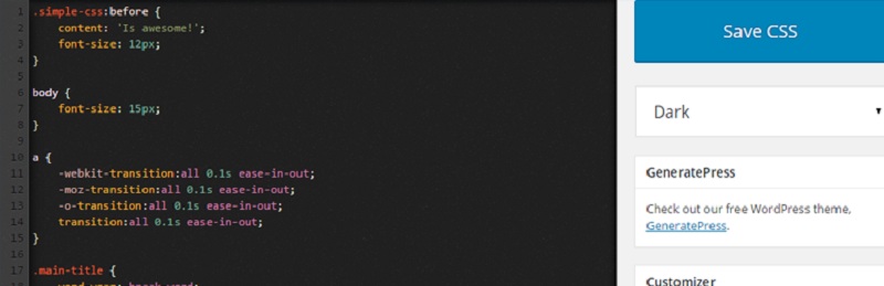 Simple CSS Free Custom CSS Plugin For WordPress