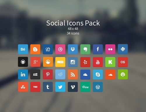 Soft Social Icons Pack v1: Free Social Media Icon Sets