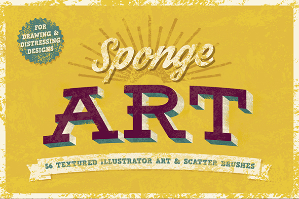 Sponge Brushes: Superb Illustrator Actions Brushes And Styles