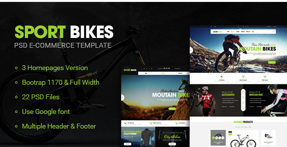 Sportbike - Multipurpose eCommerce PSD Template