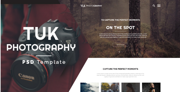 TUK - Photography PSD Template