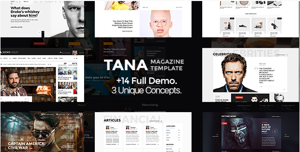 Tana Magazine - PSD Template
