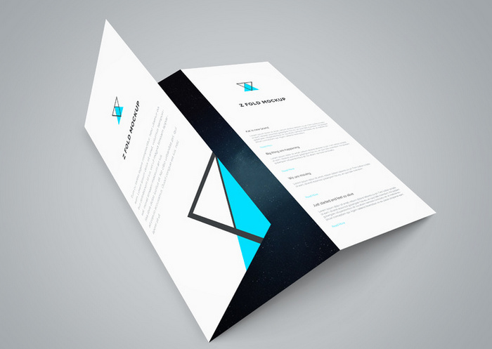 Tri Fold Brochure PSD Mockup