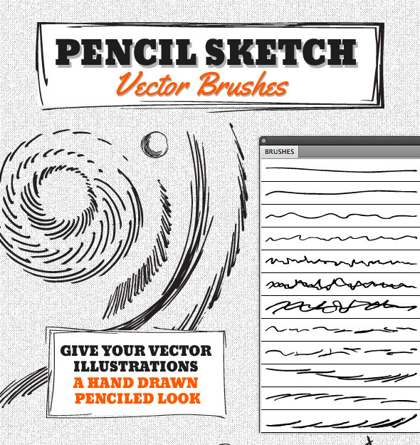 Vector Pencil Sketch Brushes