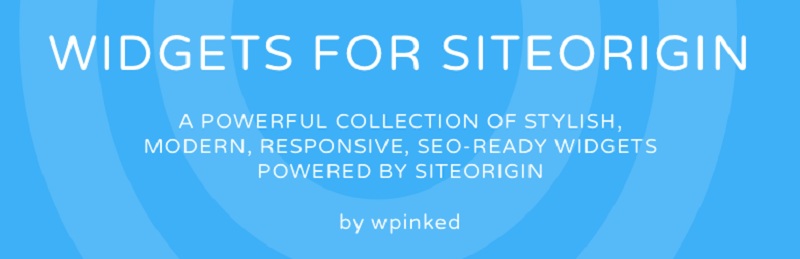 Widgets for SiteOrigin