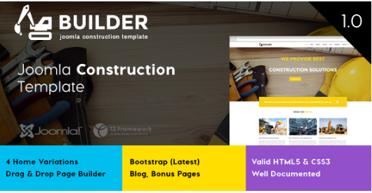 Builder: Construction Joomla Templates