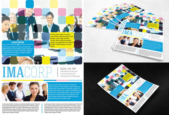 Colorful Corporate Flyer: Best Free Flyer PSD Templates