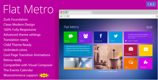 flat metro Best WordPress Metro Style Themes