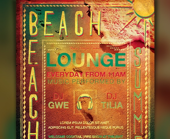 Summer Lounge Flyer Template