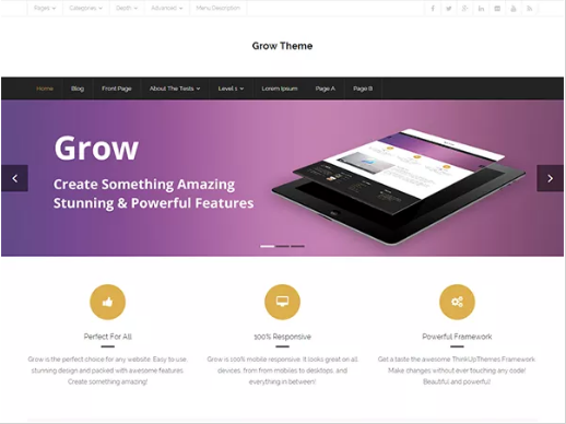 Grow 3 Column WordPress Theme