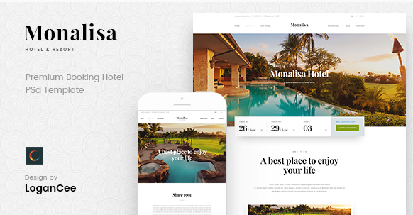 onalisa - Premium Booking Hotel PSD Template