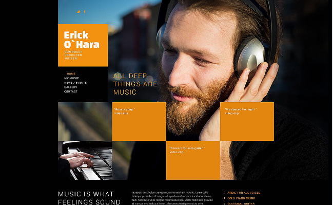 Personal Page: Best Music Joomla Themes