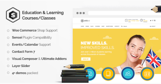 skilled: LMS WordPress Themes