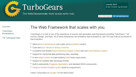 TurboGears: Best Python Frameworks