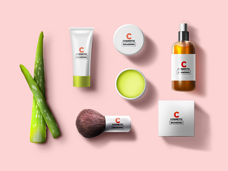 Natural Cosmetic Branding Mockup