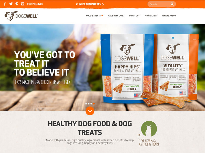 Dogswell: Attractive Websites With Blurred Backgrounds