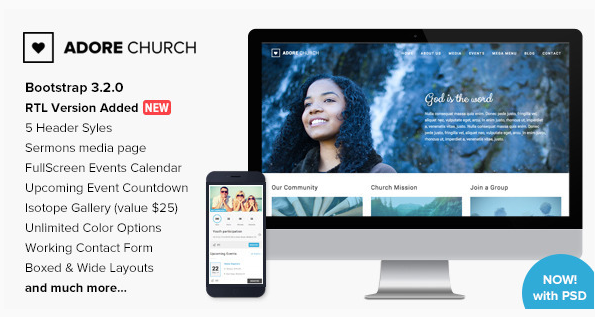 Adore Church - Responsive HTML5 Template