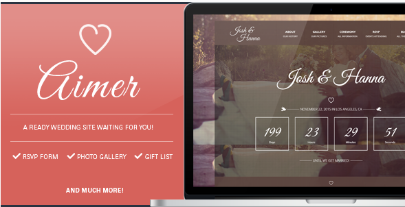 Aimer - Wedding template for lovers