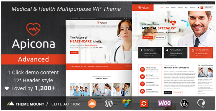 Apicona - Health & Medical WordPress Theme