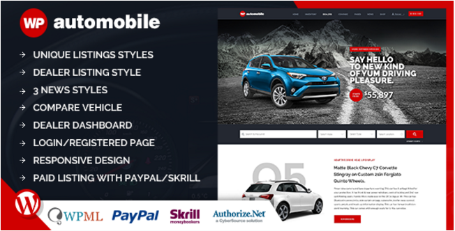 AutoMobile | Responsive Car Dealer WordPress Theme