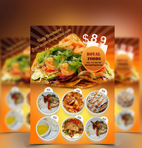 Awesome Restaurant brochure PSD