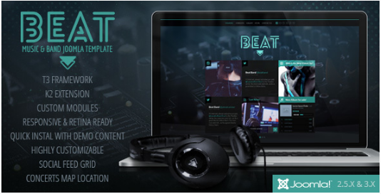 BEAT: One Page Joomla Templates