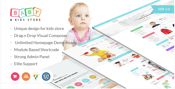 Baby & Kids Store eCommerce WordPress Theme