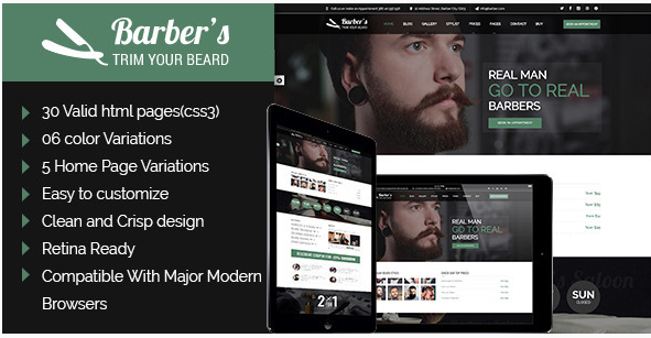 Barber - Html Template for Barbers and Hair Salon