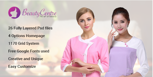 BeautyCentre - Professional Beauty & Spa Services PSD