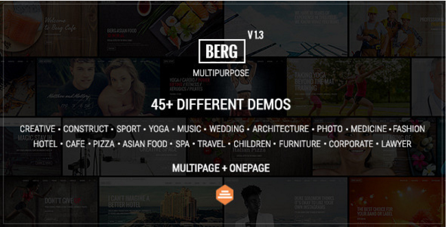 Berg - Multipurpose One Page & Multi Page Theme