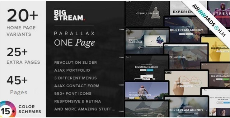 BigStream - One Page Multi-Purpose Joomla Template