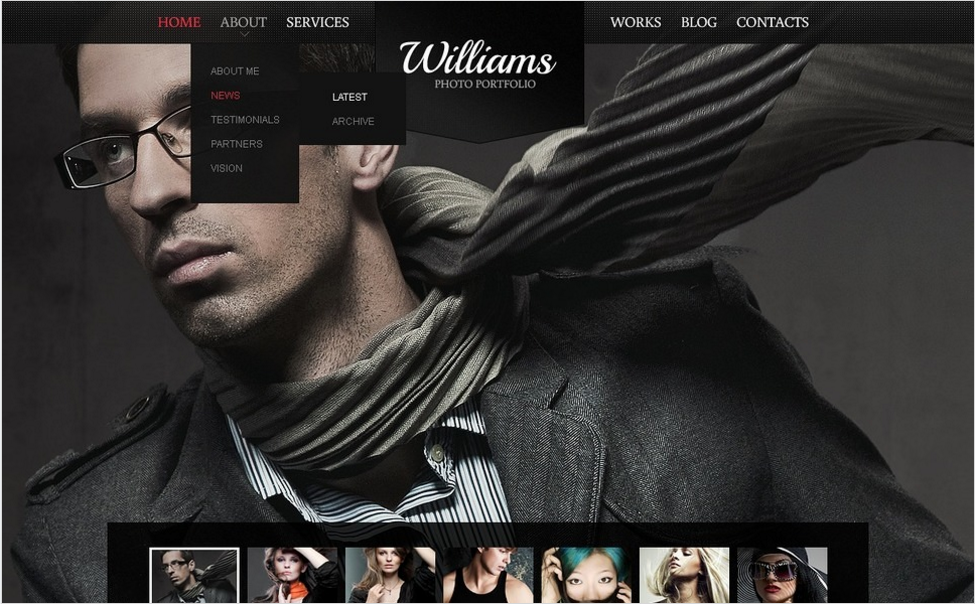 Black Photography Drupal Template