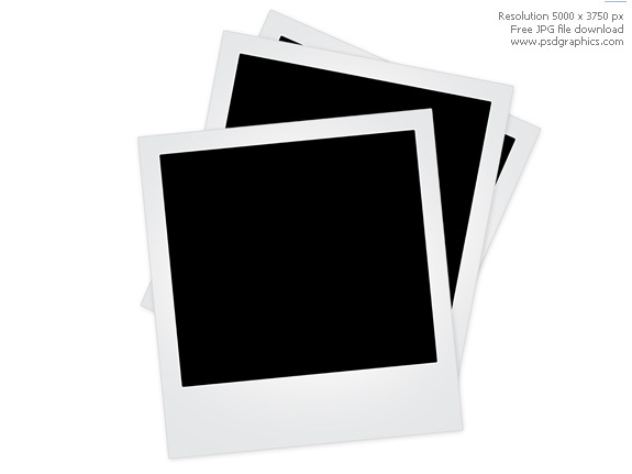Blank polaroid frame background