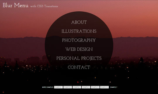 Blur Menu with CSS3 Transitions: Best CSS3 Learning Resources