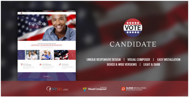 CANDIDATE | Political Campaign, WordPress Theme