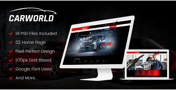 CarWorld - Car Dealer & Auo Repair PSD Template