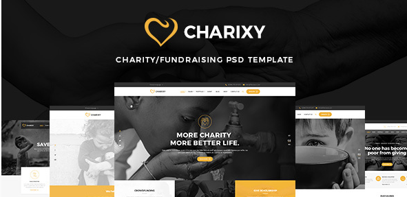 Charixy: Best Charity PSD Templates