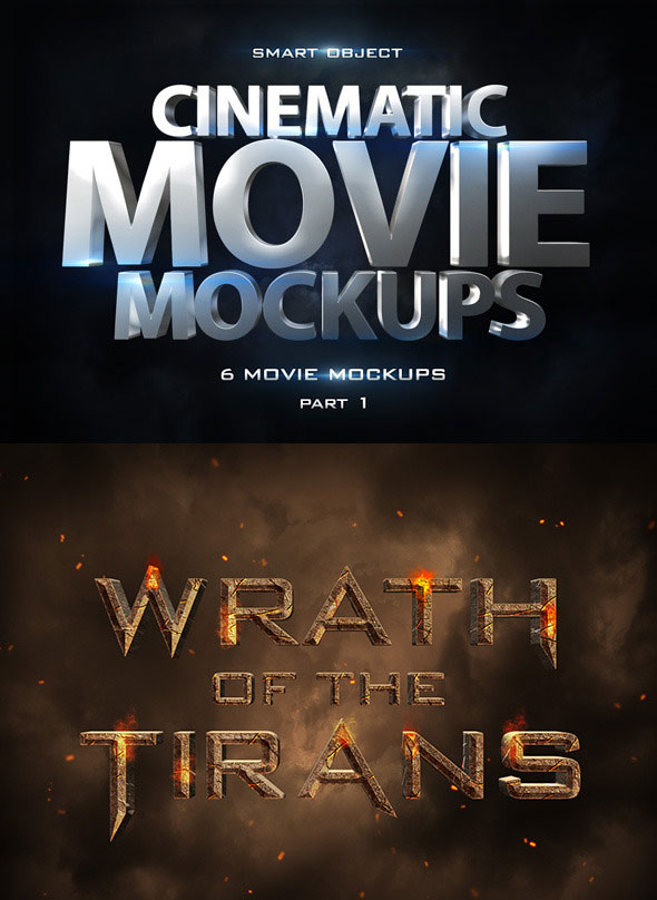 Cinematic 3D Movie Mockups: Most Wanted PhotoShop Actions For Designers And Photographers