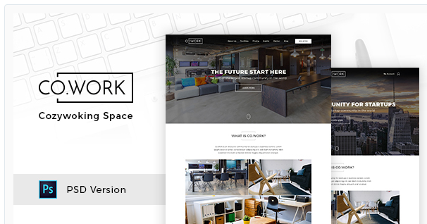 CoWork - Open Office & Creative Space PSD Template