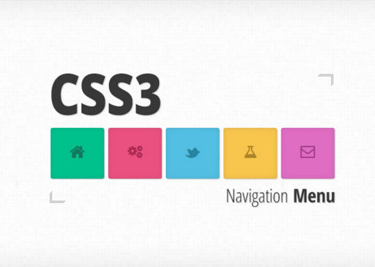 Colorful CSS3 Animated Navigation Menu