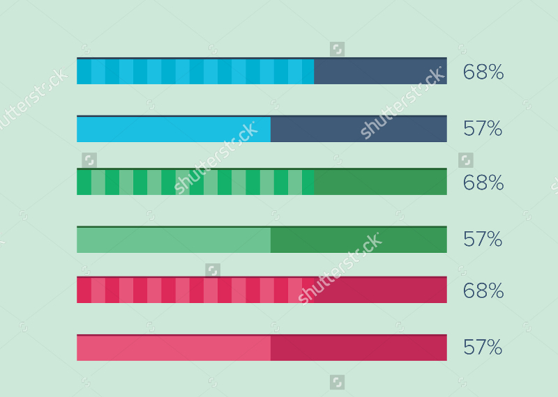 Colorful Flat Progress Bar Design