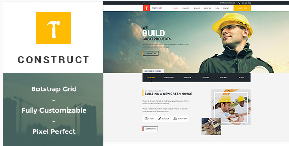 Construct - Building & Construction PSD Template