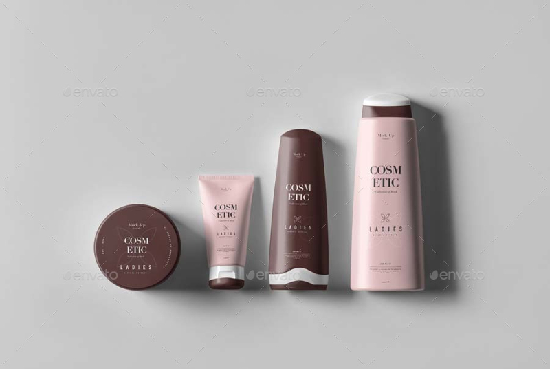 Cosmetic-Packaging-Mockup: Fashion Cosmetic Branding Mockups