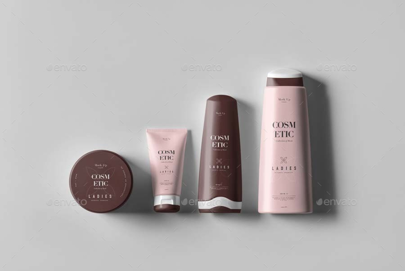 Cosmetic Packaging Mockup: Fashion Cosmetic Branding Mockups